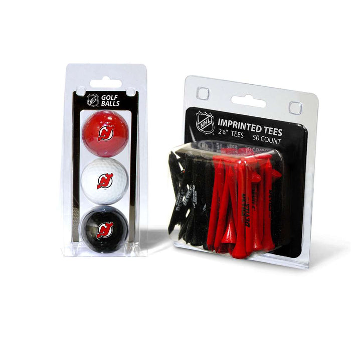 New Jersey Devils  3 Golf Balls And 50 Golf Tees