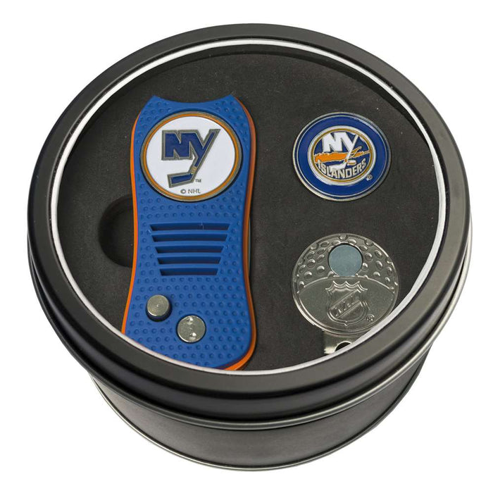 New York Islanders Golf Tin Set - Switchblade, Cap Clip, Marker 14757