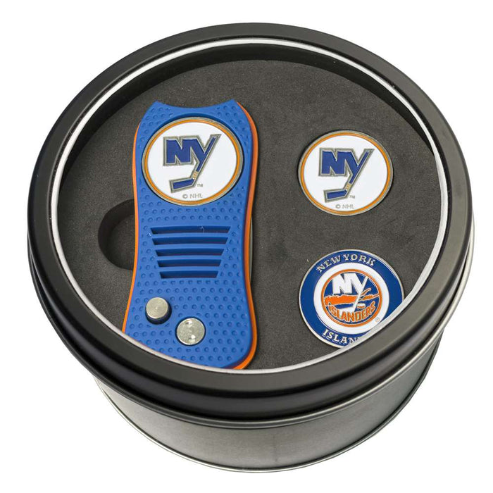 New York Islanders Golf Tin Set - Switchblade, 2 Markers 14759