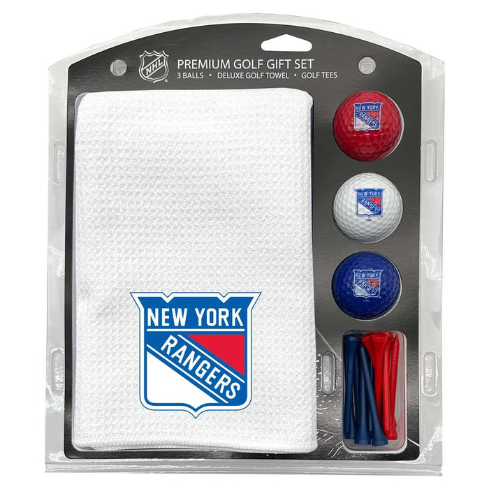 New York Rangers 16" X 40" Microfiber Towel Golf Gift Set - White