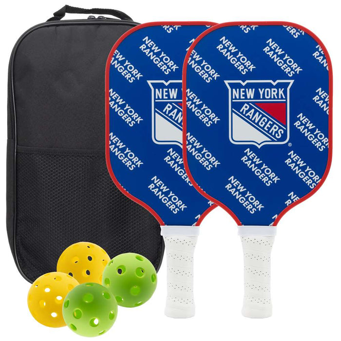 New York Rangers Carbon Fiber Pickleball Paddle Set