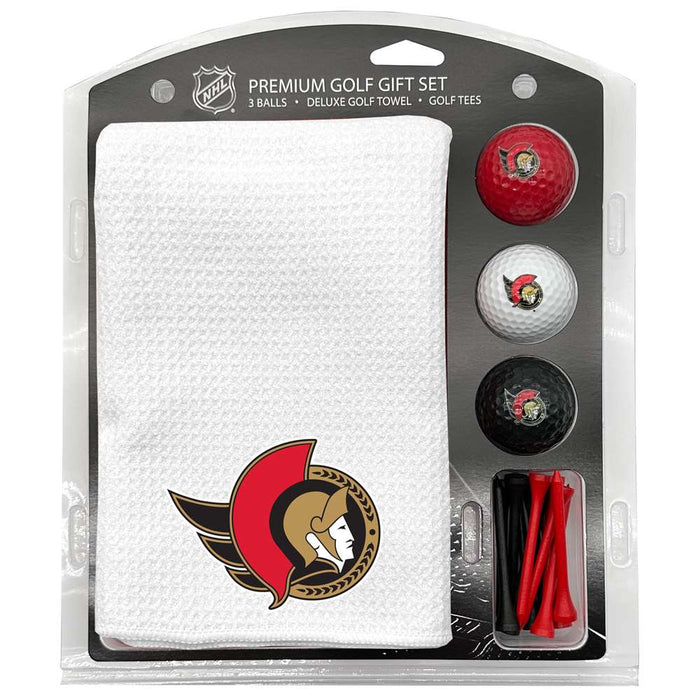 Ottawa Senators 16" X 40" Microfiber Towel Golf Gift Set - White
