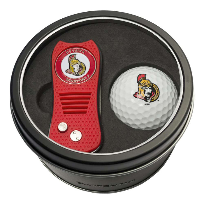 Ottawa Senators Golf Tin Set - Switchblade, Golf Ball
