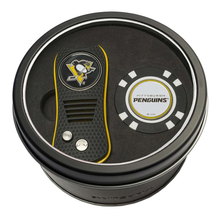 Pittsburgh Penguins Golf Tin Set - Switchblade, Golf Chip