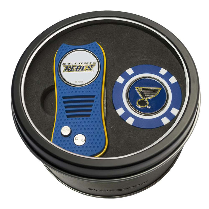 St. Louis Blues Golf Tin Set - Switchblade, Golf Chip