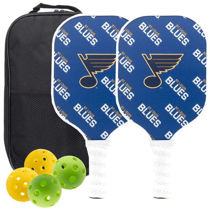 St Louis Blues Carbon Fiber Pickleball Paddle Set