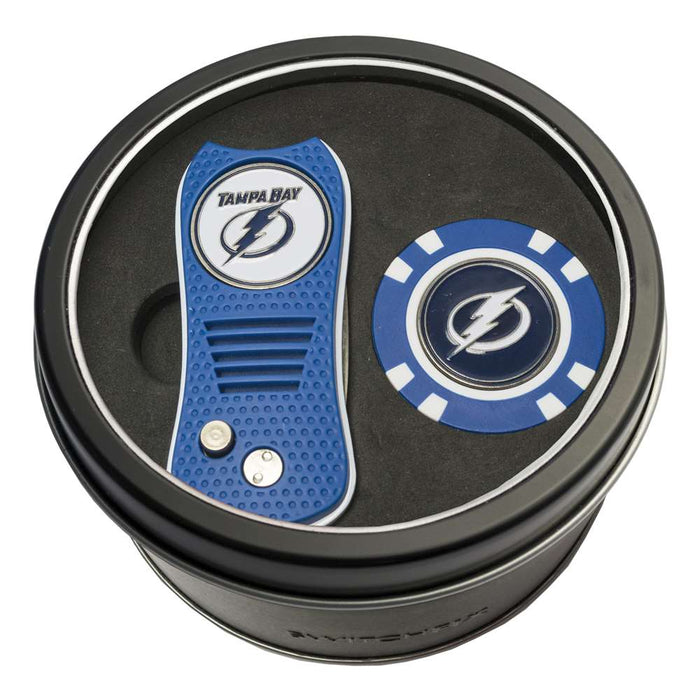 Tampa Bay Lightning Golf Tin Set - Switchblade, Golf Chip
