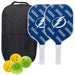 Tampa Bay Lightning Carbon Fiber Pickleball Paddle Set