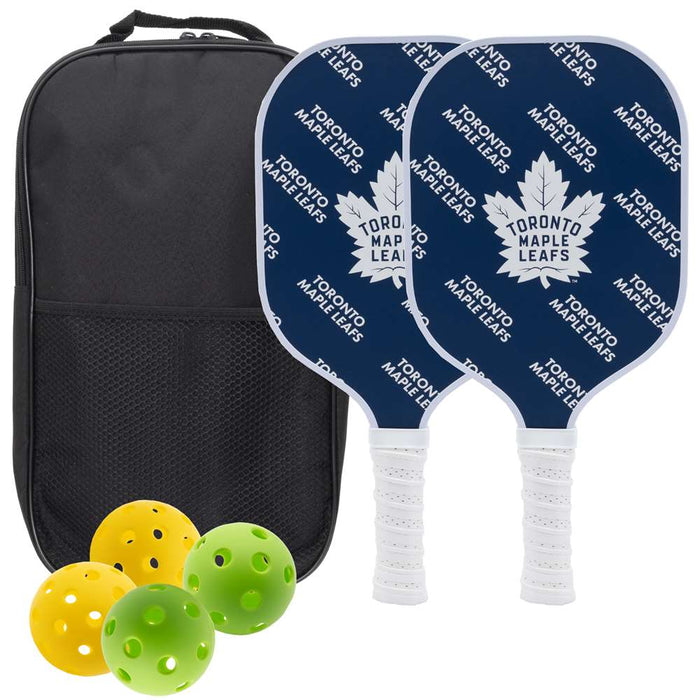Toronto Maple Leafs Carbon Fiber Pickleball Paddle Set