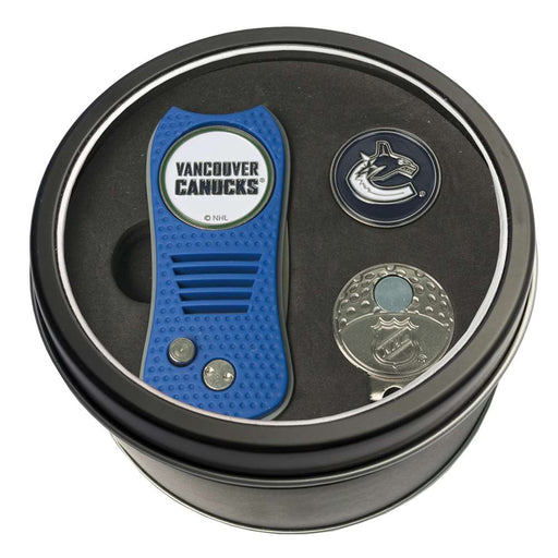 Vancouver Canucks Golf Tin Set - Switchblade, Cap Clip, Marker 15757