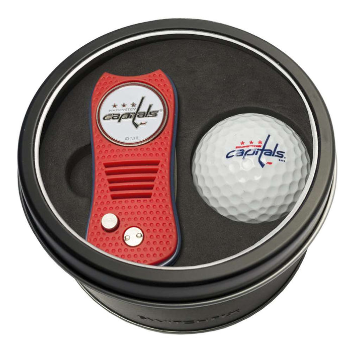 Washington Capitals Golf Tin Set - Switchblade, Golf Ball