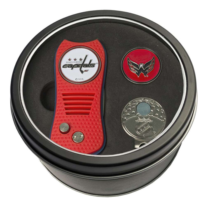 Washington Capitals Golf Tin Set - Switchblade, Cap Clip, Marker 15857