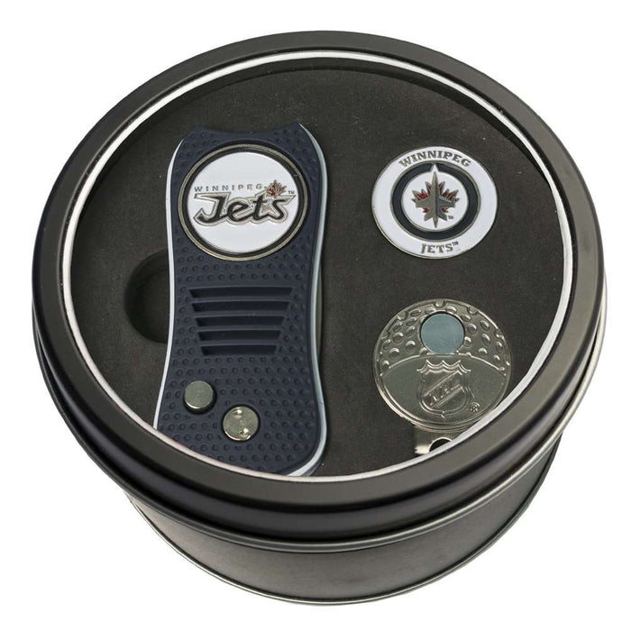 Winnipeg Jets Golf Tin Set - Switchblade, Cap Clip, Marker 15957