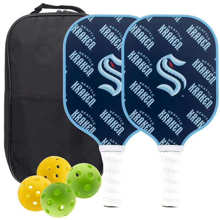 Seattle Kraken Carbon Fiber Pickleball Paddle Set