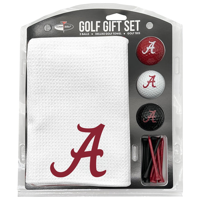 Alabama Crimson Tide 16" X 40" Microfiber Towel Golf Gift Set - White