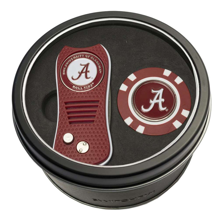 Alabama Crimson Tide Golf Tin Set - Switchblade, Golf Chip