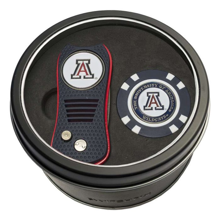 Arizona Wildcats Golf Tin Set - Switchblade, Golf Chip