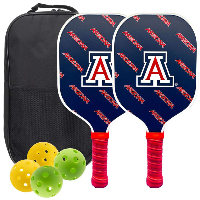 Arizona Wildcats Carbon Fiber Pickleball Paddle Set