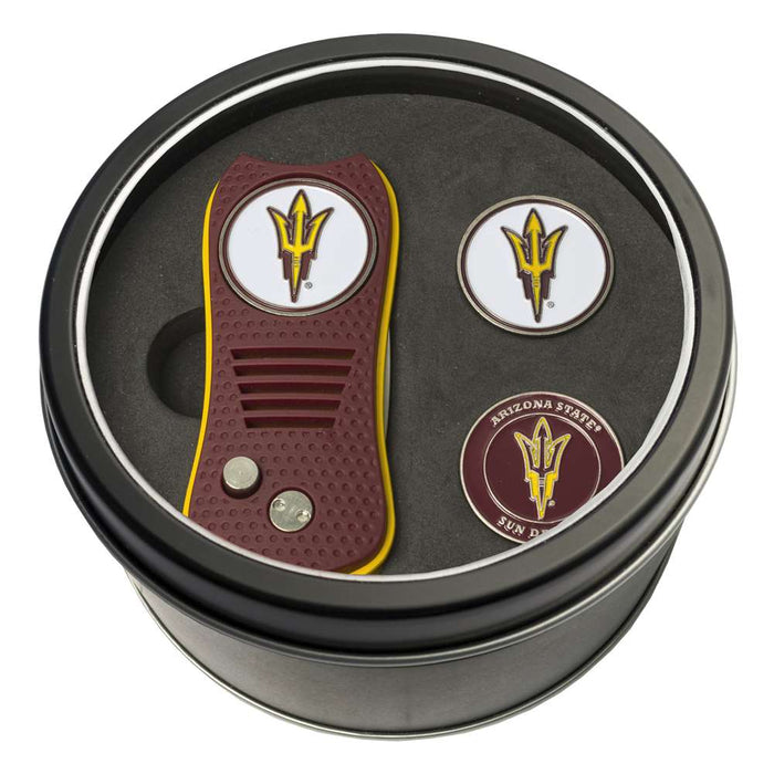 Arizona State University Sun Devils Golf Tin Set - Switchblade, 2 Markers 20359