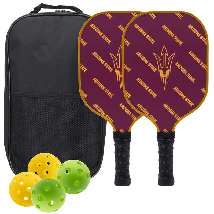 Arizona State Sun Devils Carbon Fiber Pickleball Paddle Set