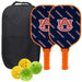 Auburn Tigers Carbon Fiber Pickleball Paddle Set