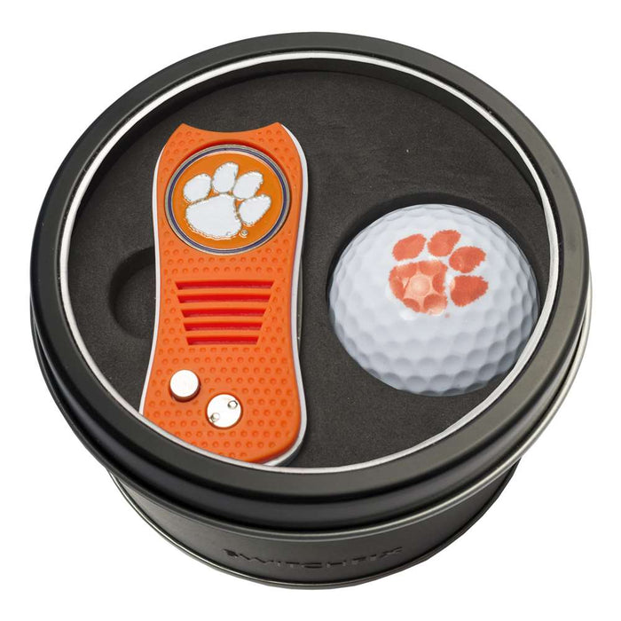 Clemson University Tigers Golf Tin Set - Switchblade, Golf Ball