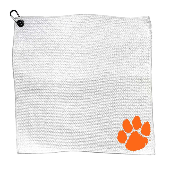 Clemson Tigers Microfiber Towel - 15" x 15" (White)