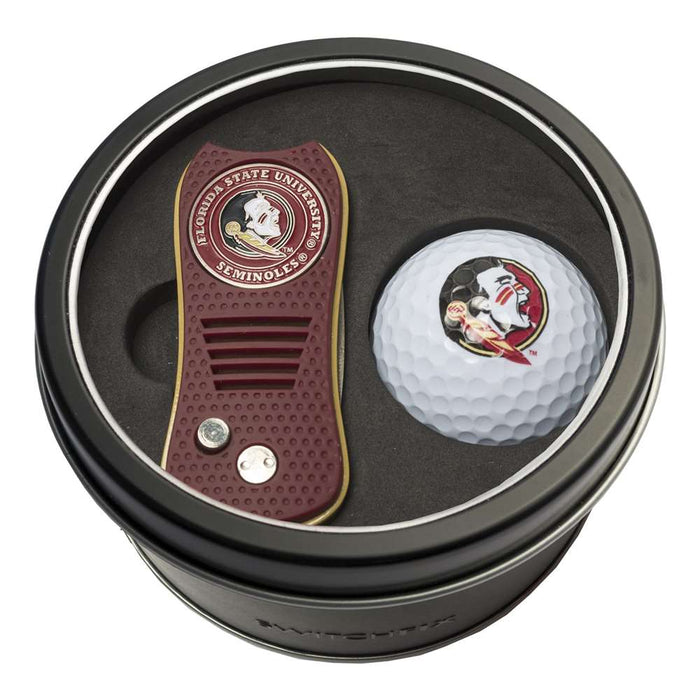 Florida State University Seminoles Golf Tin Set - Switchblade, Golf Ball