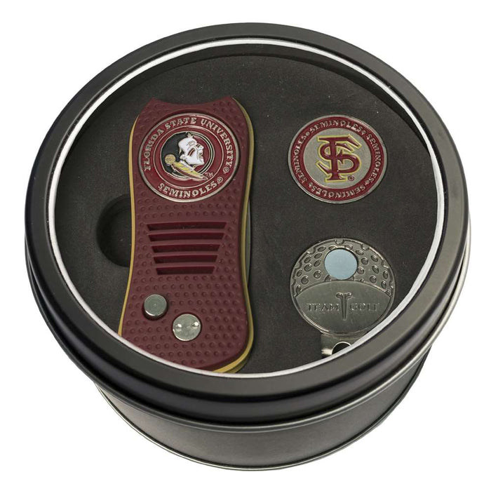 Florida State University Seminoles Golf Tin Set - Switchblade, Cap Clip, Marker 21057
