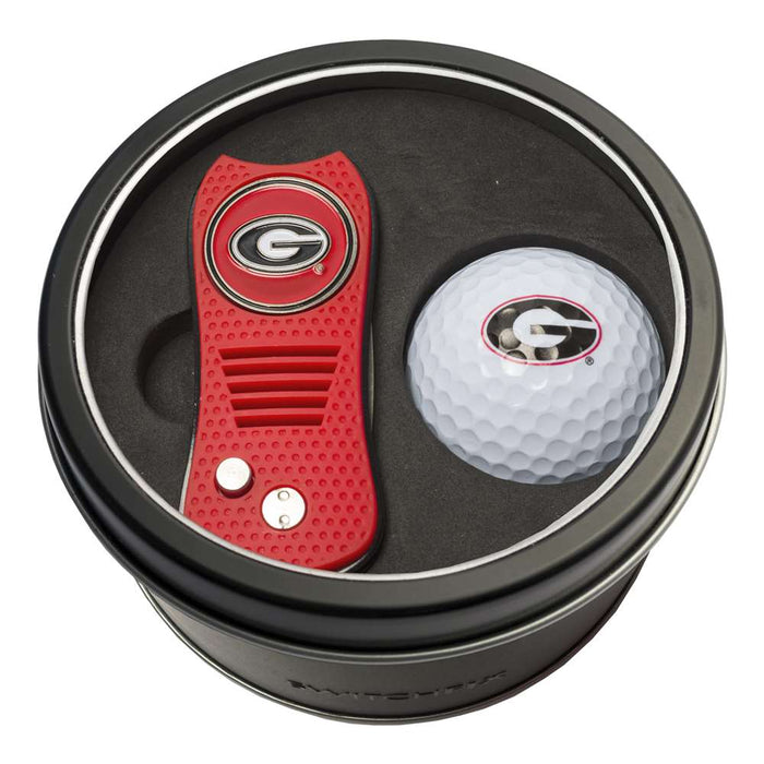 Georgia Bulldogs Golf Tin Set - Switchblade, Golf Ball