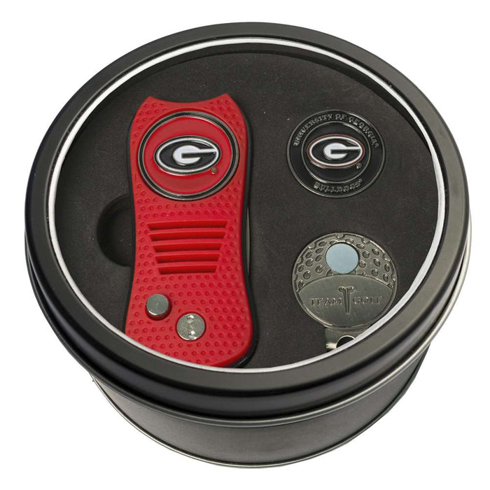 Georgia Bulldogs Golf Tin Set - Switchblade, Cap Clip, Marker 21157