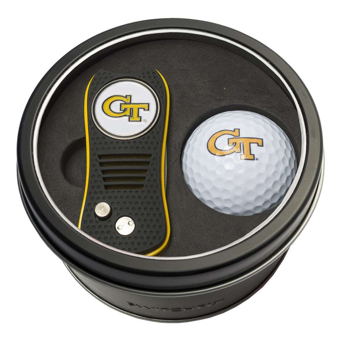 Georgia Tech Yellow Jackets Golf Tin Set - Switchblade, Golf Ball