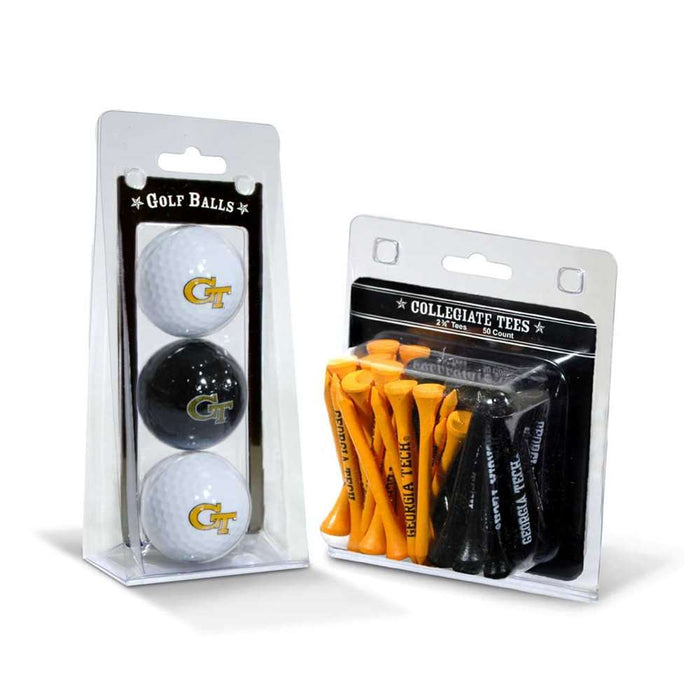 Georgia Tech Yellow Jackets 3 Ball Pack and 50 Tee Pack