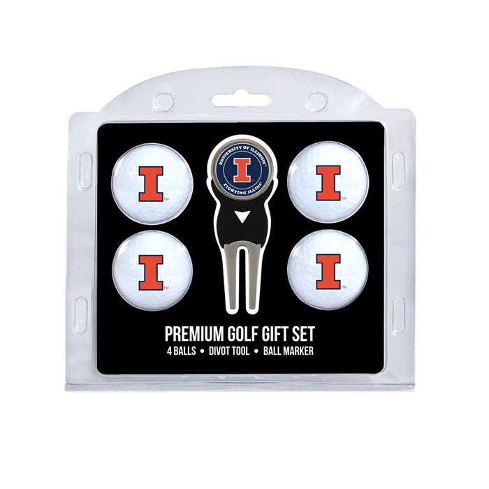 Illinois Fighting Illini Golf 4 Ball Gift Set 21306