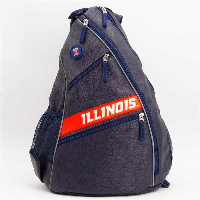 Illinois Fighting Illini PU Leather Backpack
