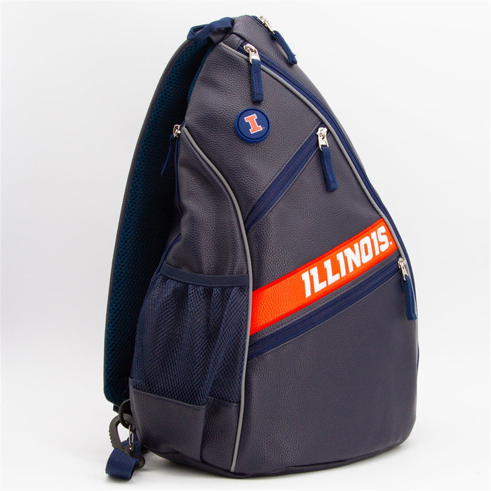 Illinois Fighting Illini PU Leather Backpack