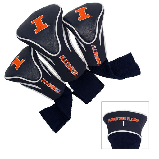 Illinois Fighting Illini  Golf Club Headcover - Set of 3 (Driver,Fairway,Hybrid)
