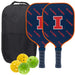 Illinois Fighting Illini Carbon Fiber Pickleball Paddle Set
