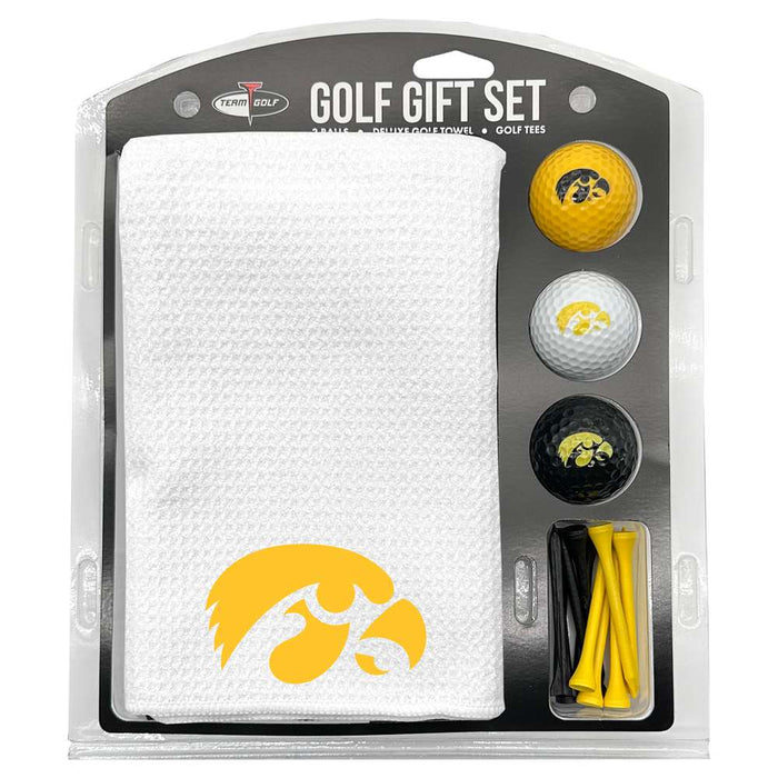 Iowa Hawkeyes 16" X 40" Microfiber Towel Golf Gift Set - White