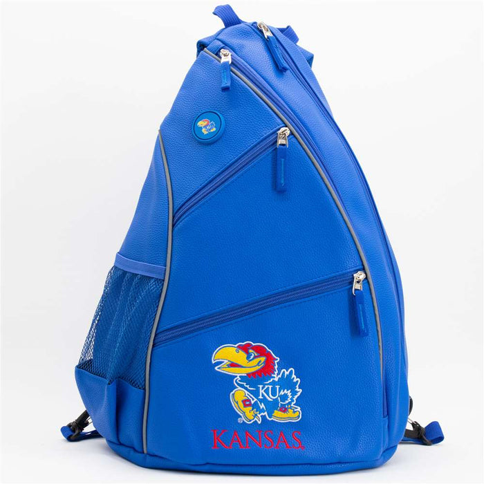 Kansas Jayhawks PU Leather Backpack