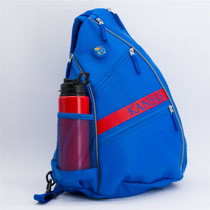 Kansas Jayhawks PU Leather Backpack
