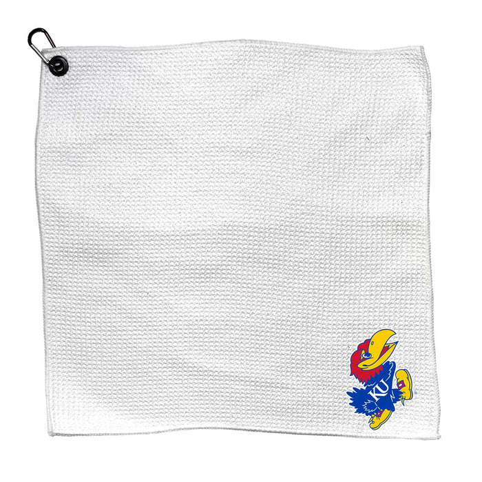 Kansas Jayhawks Microfiber Towel - 15" x 15" (White)