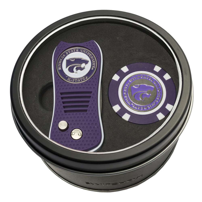 Kansas State University Wildcats Golf Tin Set - Switchblade, Golf Chip
