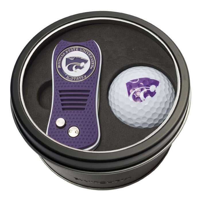 Kansas State University Wildcats Golf Tin Set - Switchblade, Golf Ball