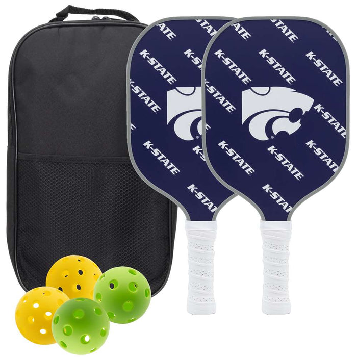 Kansas State Wildcats Carbon Fiber Pickleball Paddle Set