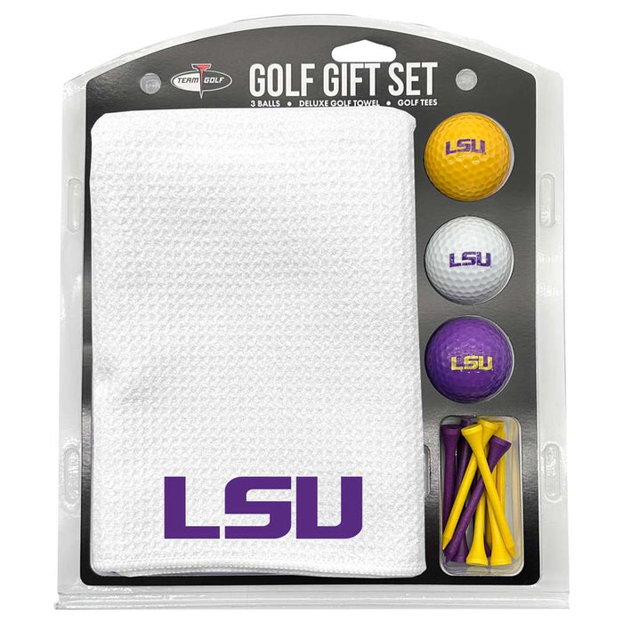 LSU Tigers 16" X 40" Microfiber Towel Golf Gift Set - White