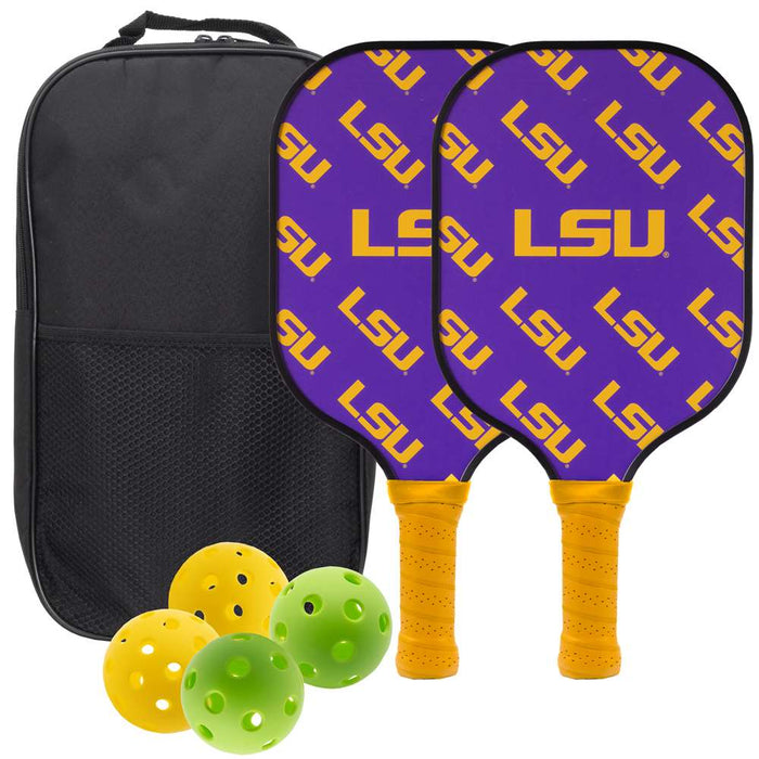 Louisiana State Tigers Carbon Fiber Pickleball Paddle Set