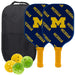 Michigan Wolverines Carbon Fiber Pickleball Paddle Set