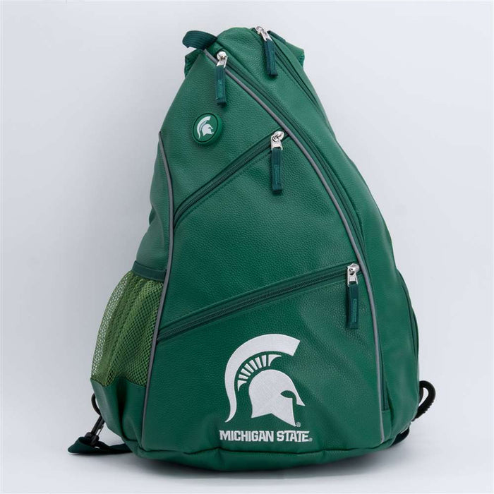 Michigan State Spartans PU Leather Backpack
