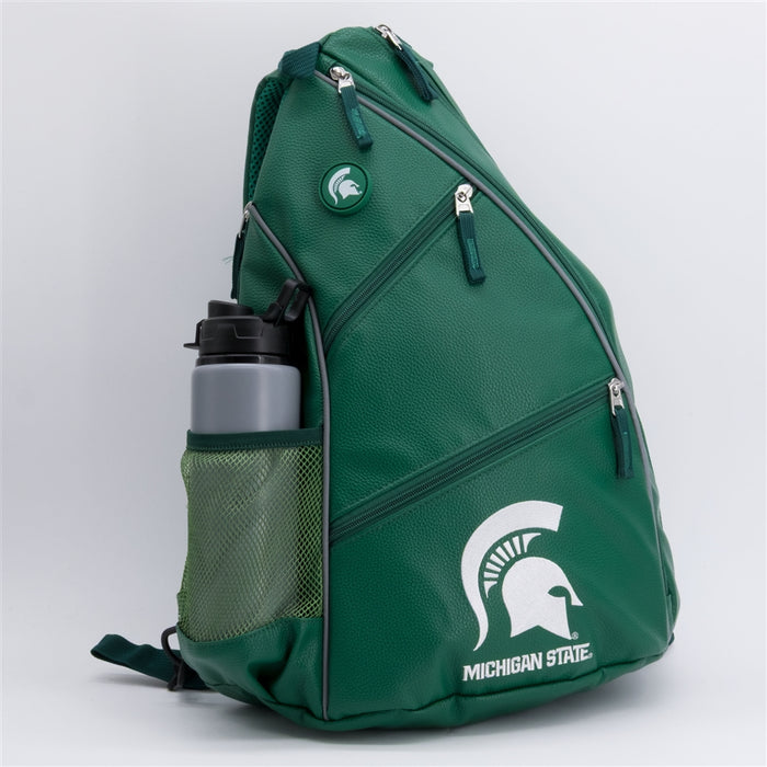 Michigan State Spartans PU Leather Backpack